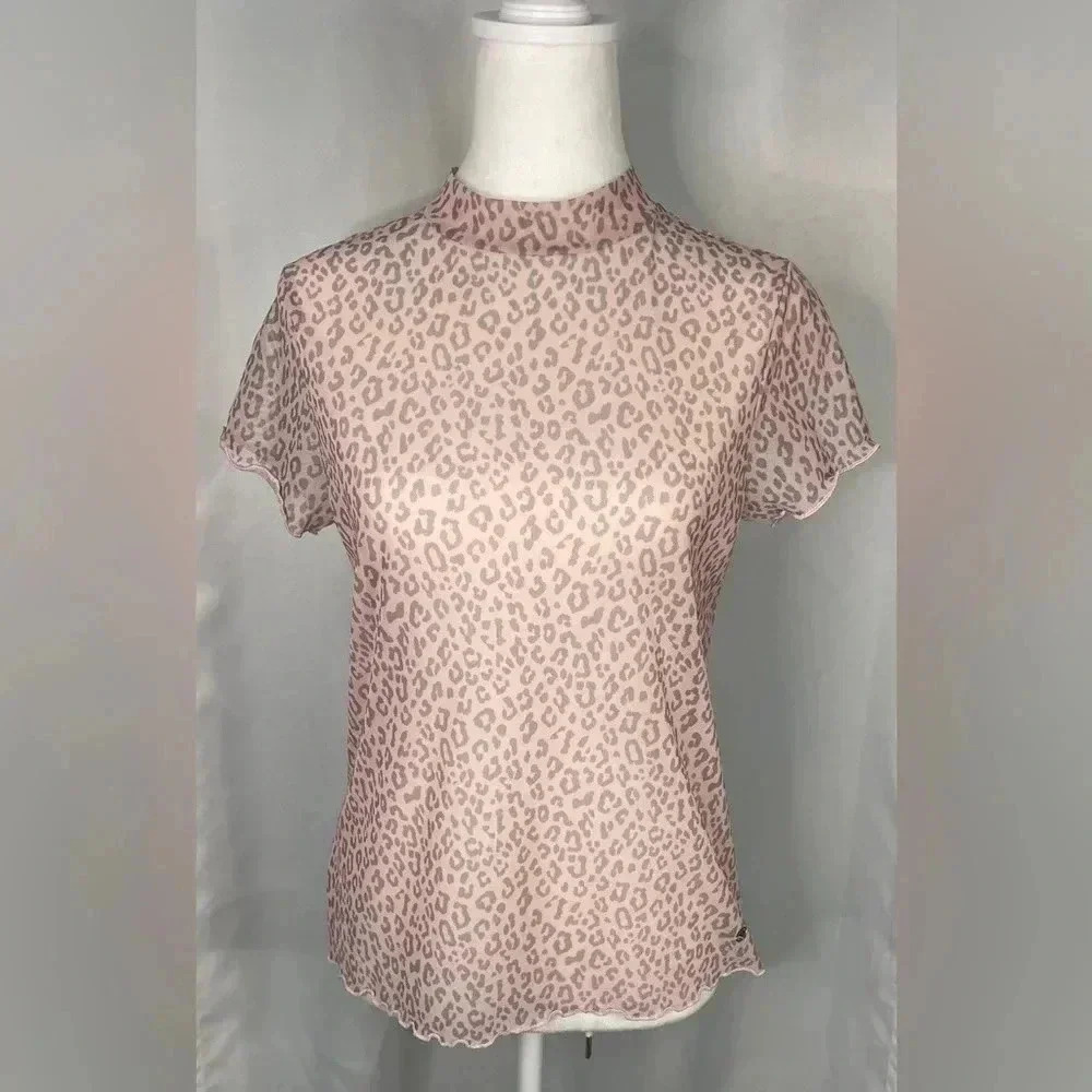 Justice top sheer short sleeve girls